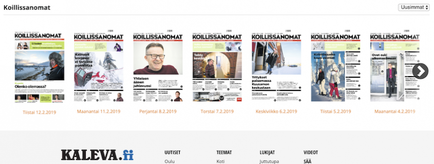 Koillissanomien näköislehti uudistui